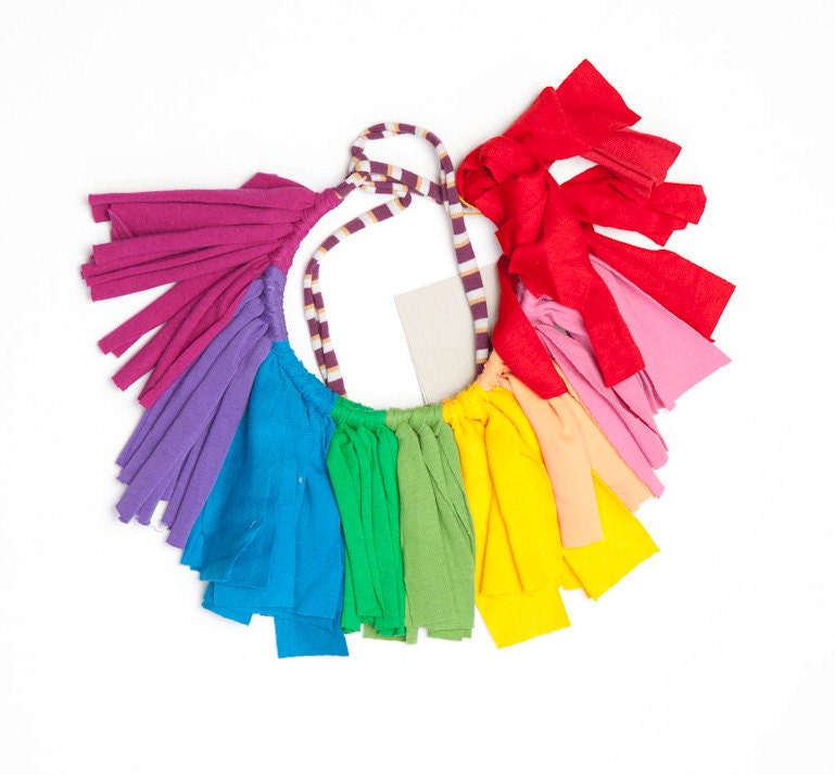Kids Tshirt Necklace Upcycled Cotton (One Size)