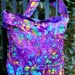 Beautiful handmade batik diaper bag, purple batik print