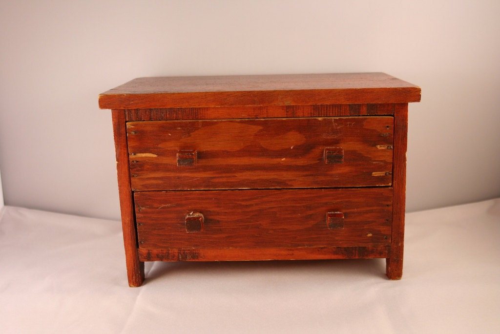 Buy Wood Jewelry Armoire Dresser. - Rustic Cherry Wood Jewelry Box - Doll Dresser - Miniature Chest of Drawers - Wooden Jewelry Chest