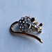 Sweet and Shiny Mouse - Rhinestone and Gold Tone