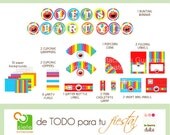 Rainbow Elmo PARTY package kit Sesame Street PRINTABLES birthday party baby shower play date