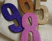 Glitz, Glamour, Glittered Unique Wooden Number on a Stick