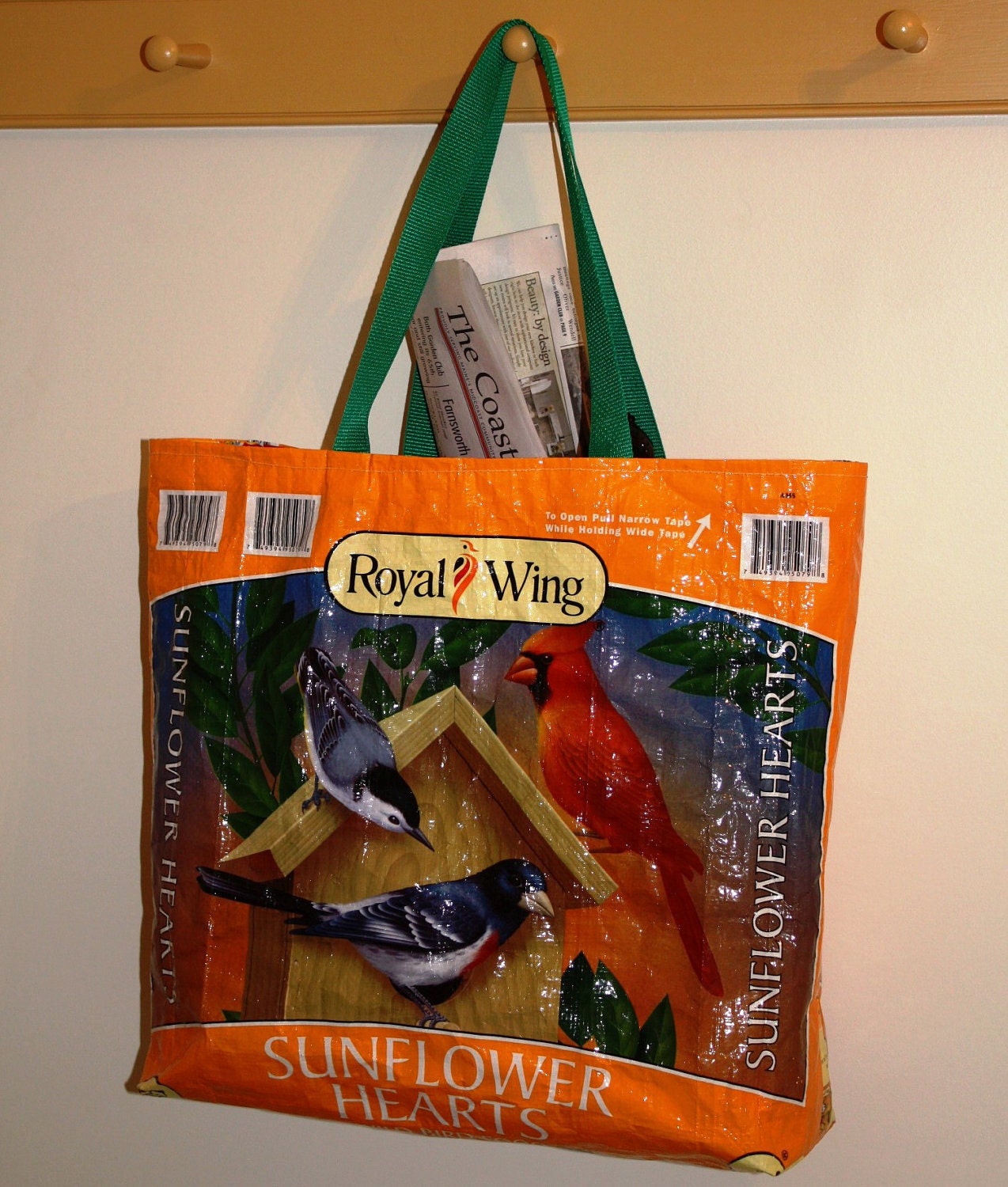 Upcycled Tote Bag made from Wild Bird Seed Bag