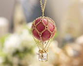 Pink Balloon Necklace - N0028 // Family Gift, Birthday Gift, Everyday Jewelry - queenspark