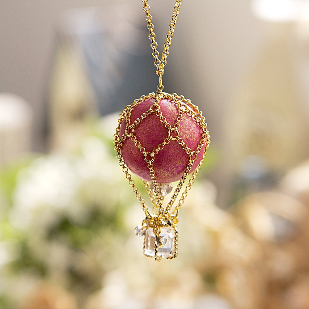 Pink Balloon Necklace - N0028 // Family Gift, Birthday Gift, Everyday Jewelry