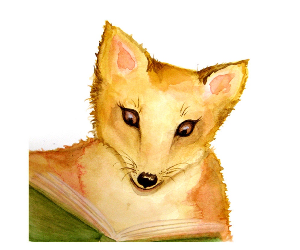 Fox Painting - Woodland - Forest - Children's Art - Original Watercolor