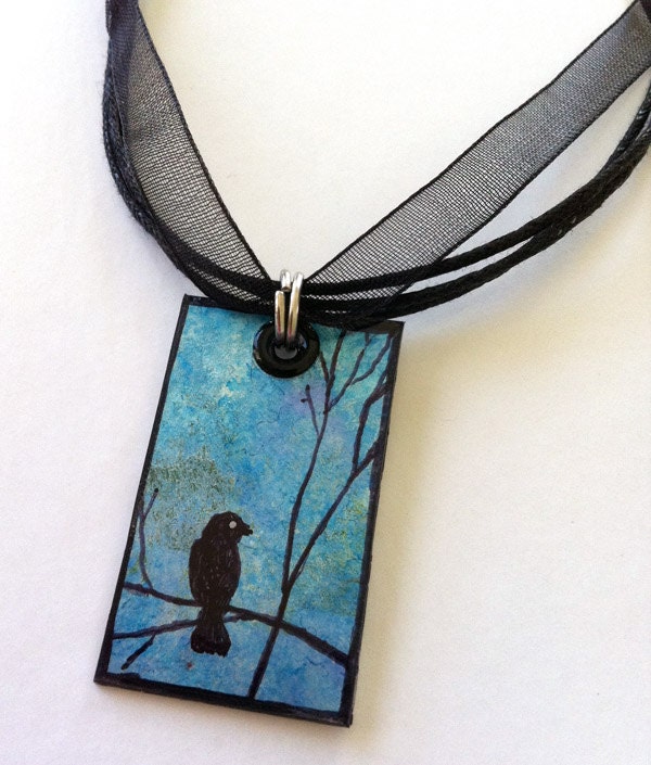 Re-Carded Blackbird Necklace