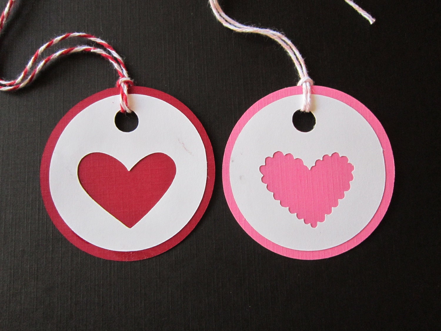 12 Red & Pink Heart Gift Favor Tags Il_170x135