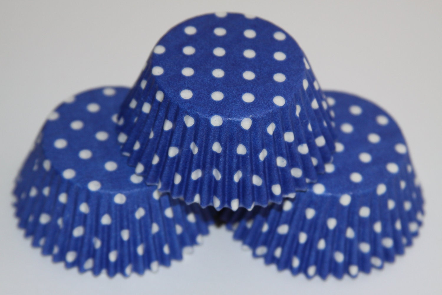 50 Blue and White Polka Dot Baking Liners Il_570xn