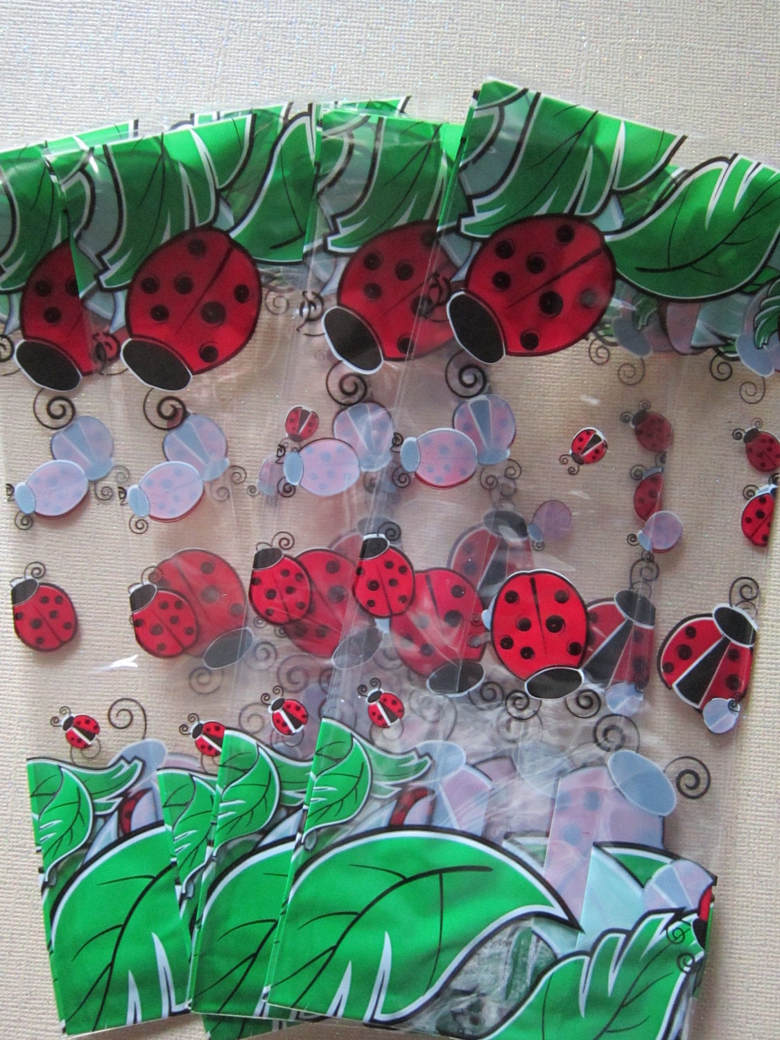 20 Black & Red Lady Bug Cello Party Favor Bags Il_570xn