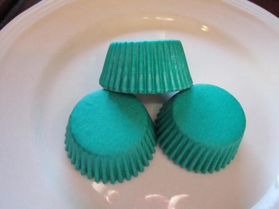 60 Teal/ Jade Mini Baking Cup-Cake Pop-Candy Cup Il_570xn