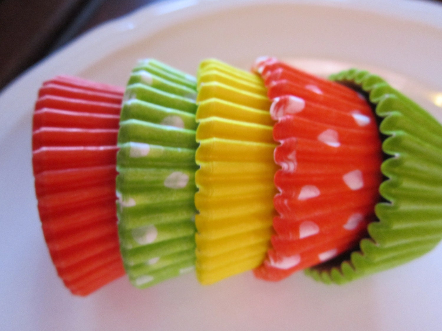 60 Assorted Orange Lime Green Yellow Mini Baking Cup-Cake Pop-Candy Cup Il_570xn