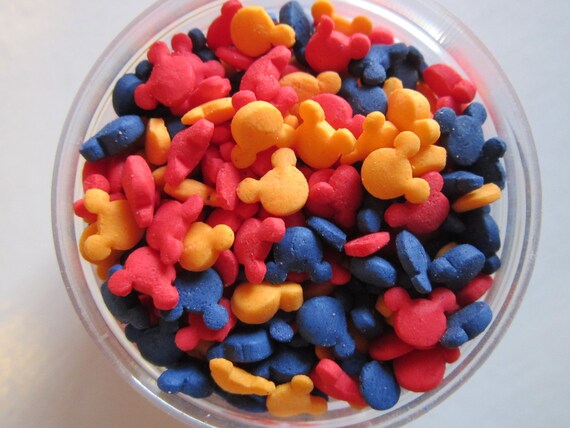 4oz Orange Red & Blue Mickey Mouse Shaped Cupcake Sprinkles Il_570xn