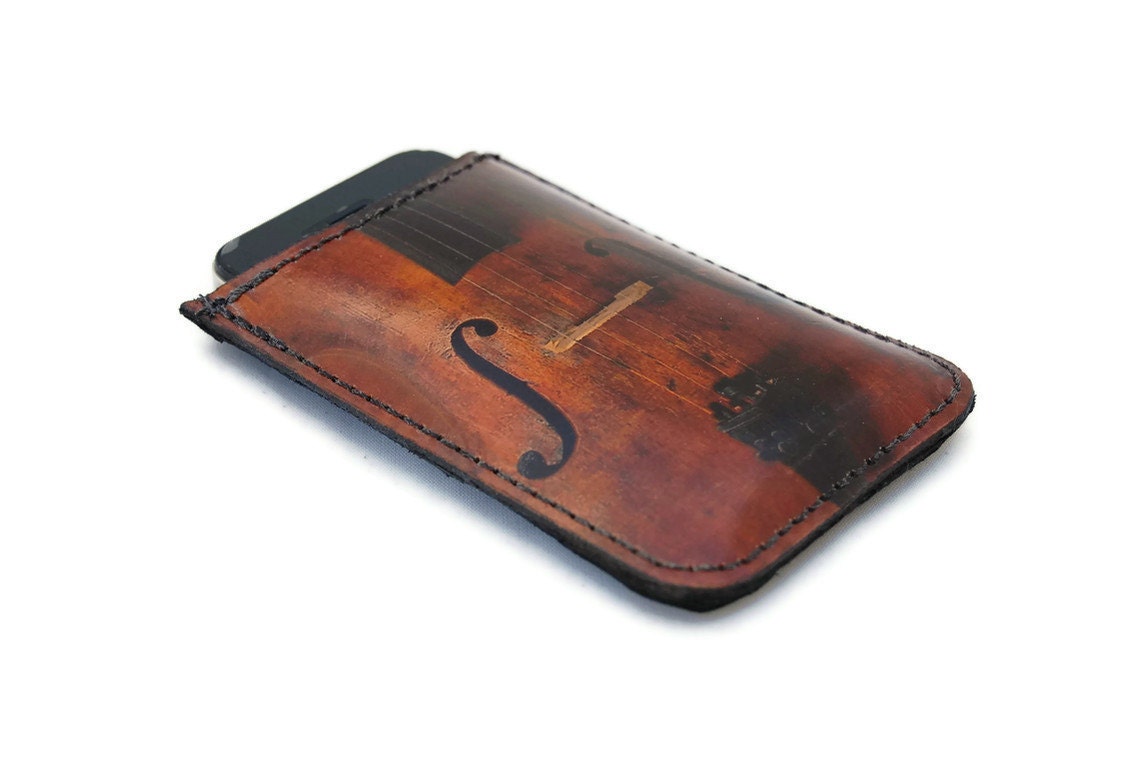 iPhone Leather Case iPhone Leather Sleeve in veg tan leather / Violin