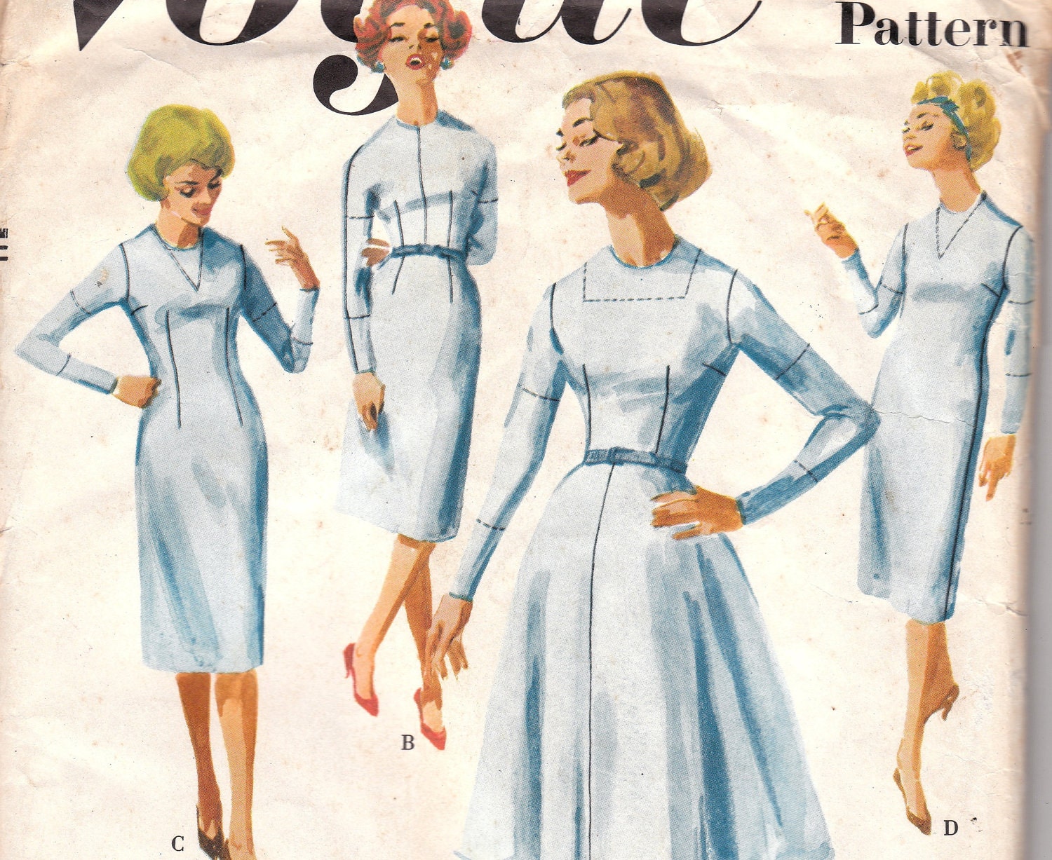 Vogue Basic Vintage Dress Vogue 3000 Size 10