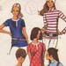 1970s Shirt Pattern T-Shirt Tank Top Turtleneck Simplicity 8834 Size 18