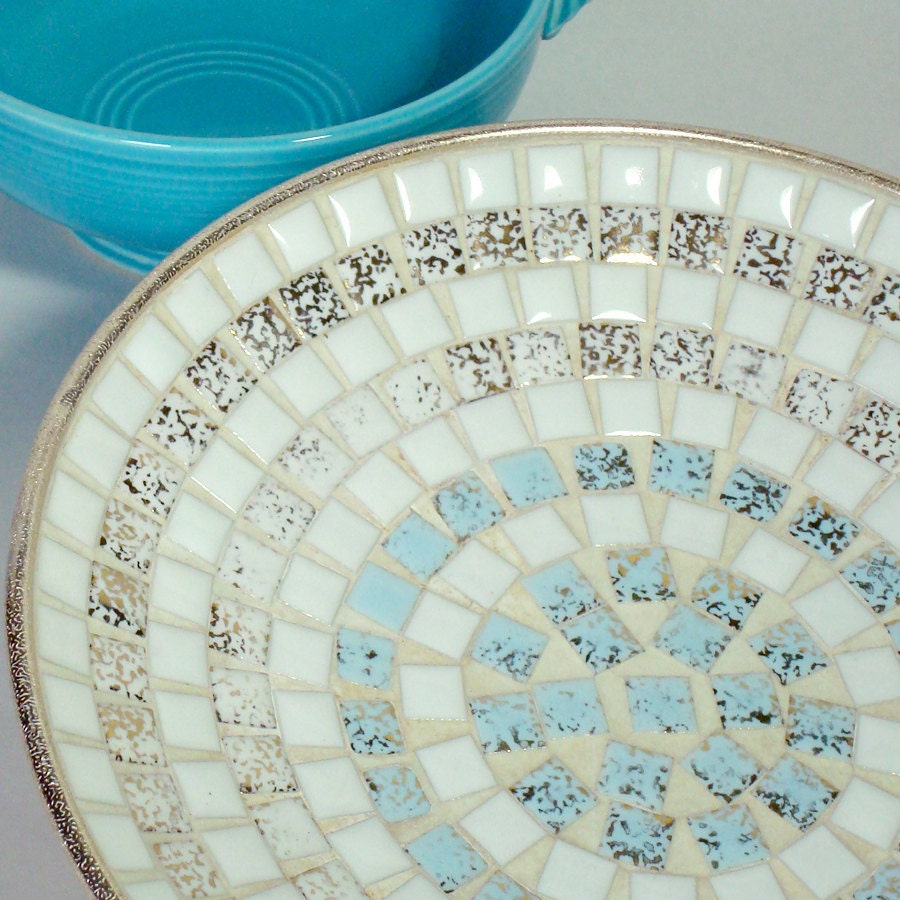 Mosaic Tile Plate - Mid Century