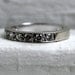 RESERVED - Heavy Vintage Half Eternity 14K White Gold Diamond Pave Wedding Band - 0.54ct