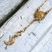 RESERVED - Vintage Stars, Sun, and Moon Necklace in 14K Yellow Gold.