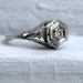 Great Vintage 14K White Gold Diamond Engagement Ring
