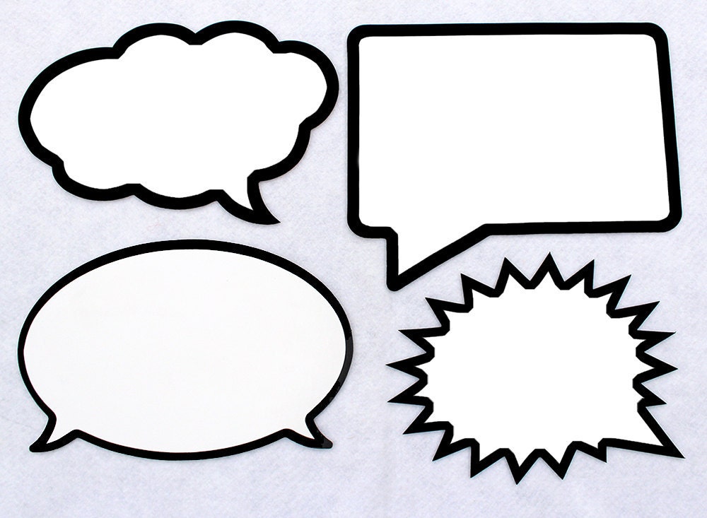 Dry Erase Speech Bubble Board. Large 11 Inch Wide. Waterproof and Durable. For Photo booth and Photo Props.