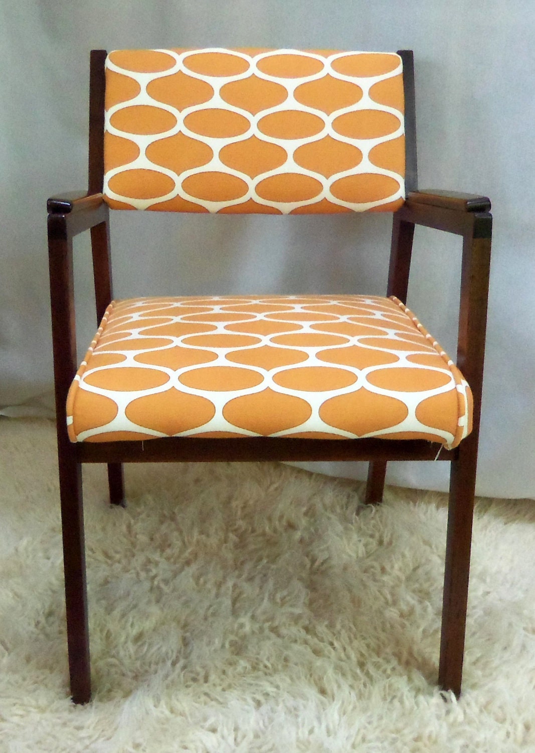 Mid Century Modern Walnut Chair Vintage Danish Retro Treasury Item