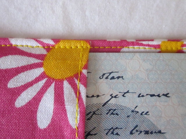 Passport Cover, pink, daisy