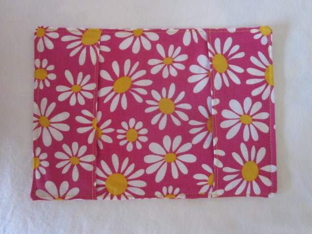 Passport Cover, pink, daisy