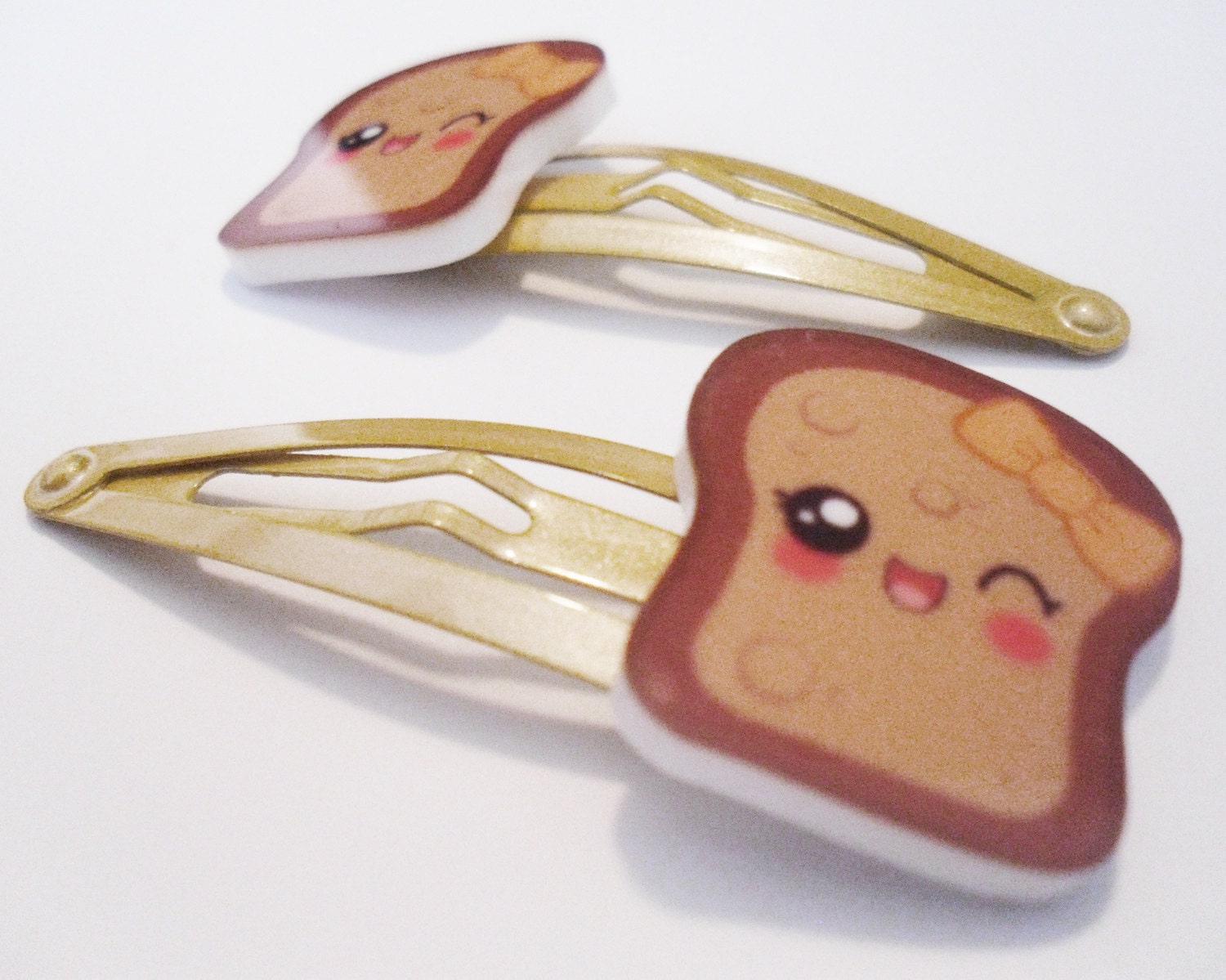 SALE - KAWAII Toast - Yellow Hair Clip Snap