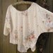 Breezy Romantic Blouse/ Eco Hipster Shirt/ Summer Blouse Vintage Poly Stretch Knit M/L