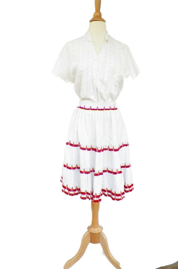 Vintage 60s gypsy boho skirt size small