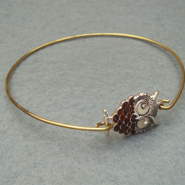 Elegant Owl Bangle Bracelet
