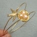 Pearl Nest and Bird Bangle 2 Bracelet Set