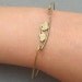 Two Birds on Branch Bangle Bracelet