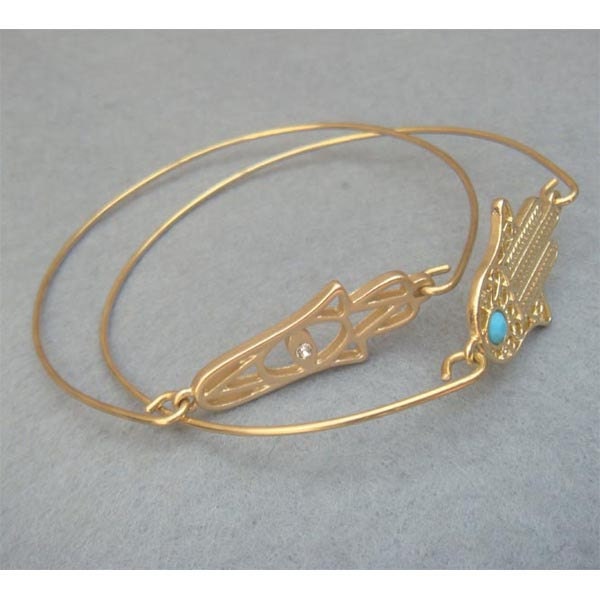 Hands Bangle 2 Bracelet Set