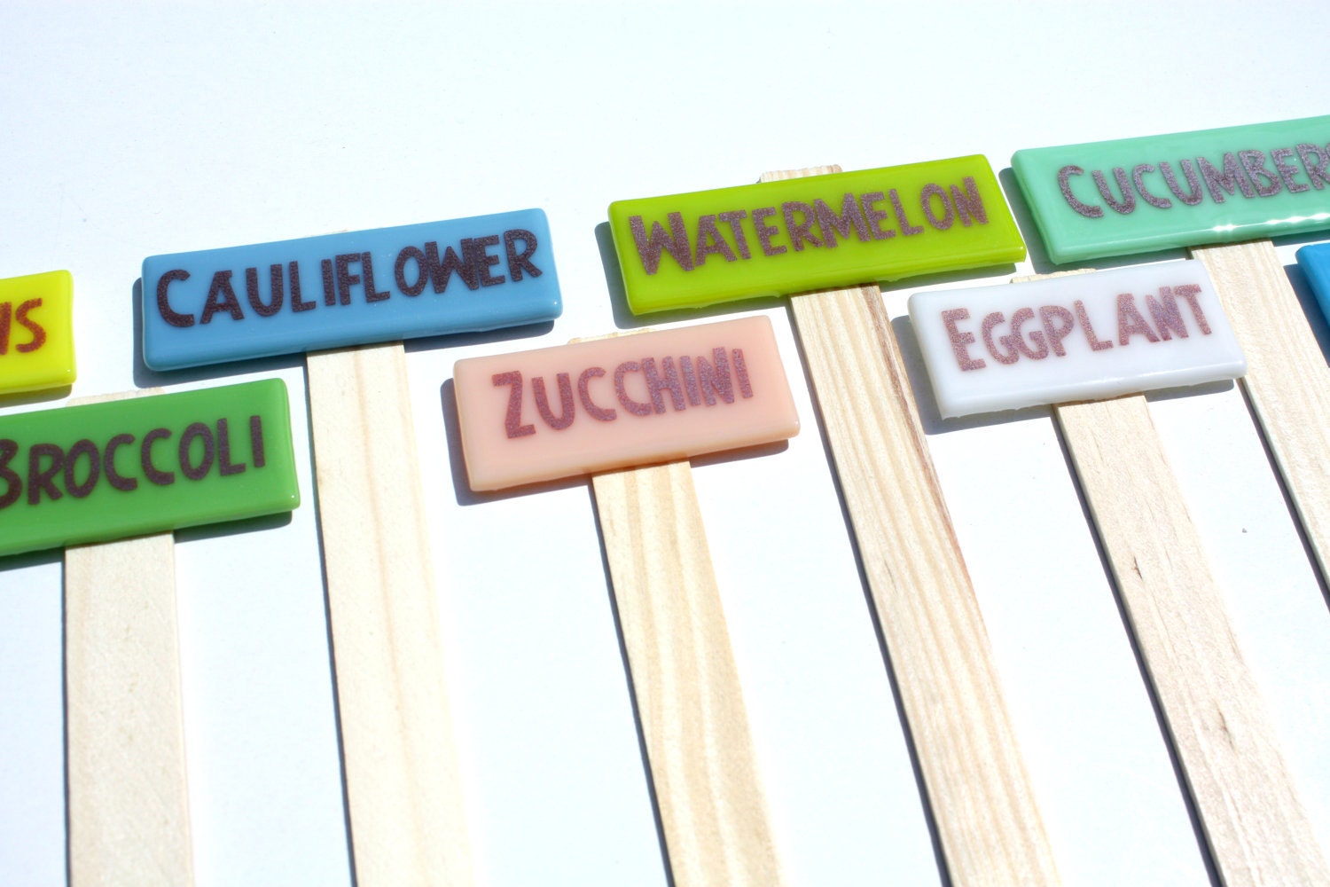 24 Garden Markers for Herbs, Vegetables, Flowers, and More - Set of 24 Customized Plant Labels