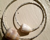 Mom and Keiki Bangle Cone Shell Sterling Silver