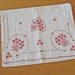 French lingerie case white linen with red embroidery