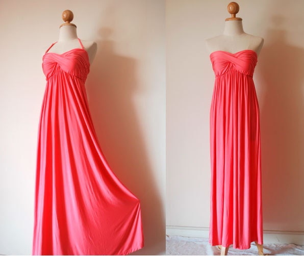 Gorgeous Coral Evening Dress