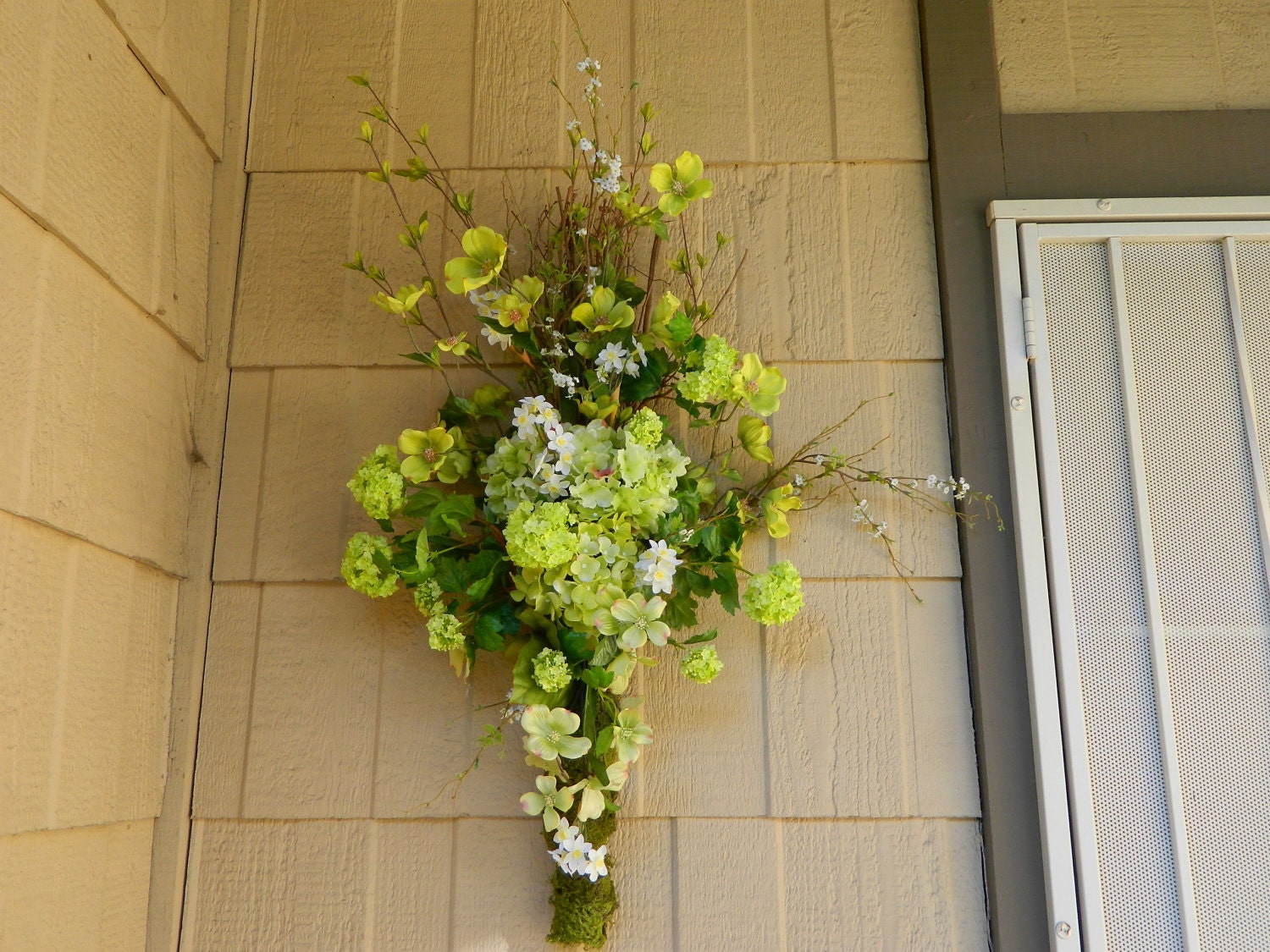 Wreath Spring Vertical Swag Front Door Wreath Easter Wreath Decor