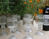 Redneck Mason Jar Wine Glasses, Set of 6 Half Pint Canning Jar Glasses READY TO SHIP