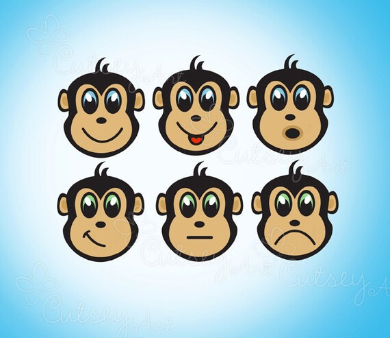 clipart of monkey face - photo #45
