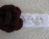 Crochet PATTERN Baby Headband - Flower Rose and Clusters