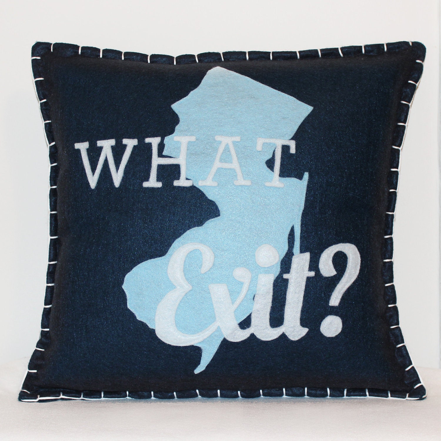 What Exit New Jersey Eco Felt Pillow