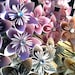 Origami paper flower tea-dyed bouquet made to order