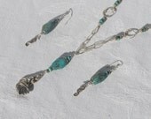 Southwest Siren - STERLING SILVER MERMAID & Turquoise Nugget Jewelry Set