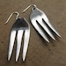 recycled silverware COCKTAIL FORK earrings