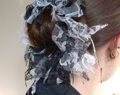 Black/White Lace Scrunchie