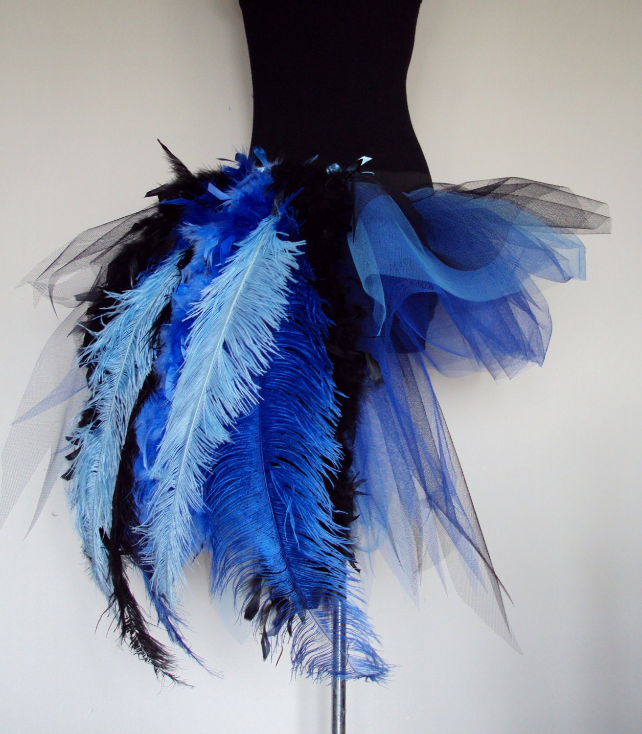Flamingo+Tutu+Costume Royal Blue Peacock Burlesque Tutu skirt size 4 by thetutustoreuk