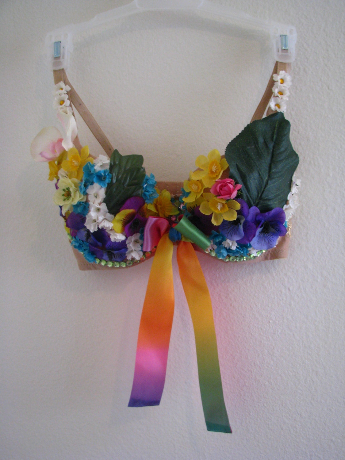 Flower Garden Bra // One of a Kind // 34C// SUPER SALE :D